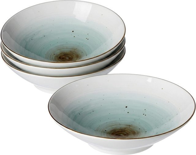 Ritzenhoff & Breker Servierschalen Cosmo aus Keramik in Blau, 4er Set, Durchmesser: 20 cm - Bild 1