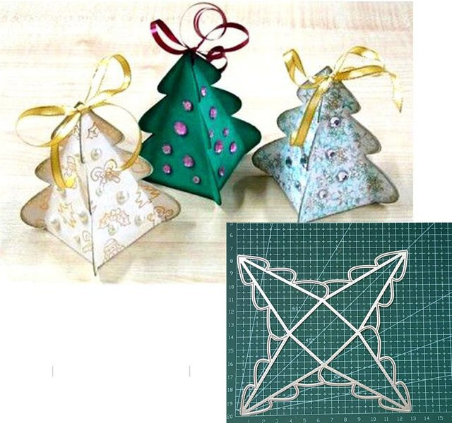 Metall Schablonen Weihnachten Candy Box für Scrapbooking und DIY Papierkarten - Bild 1