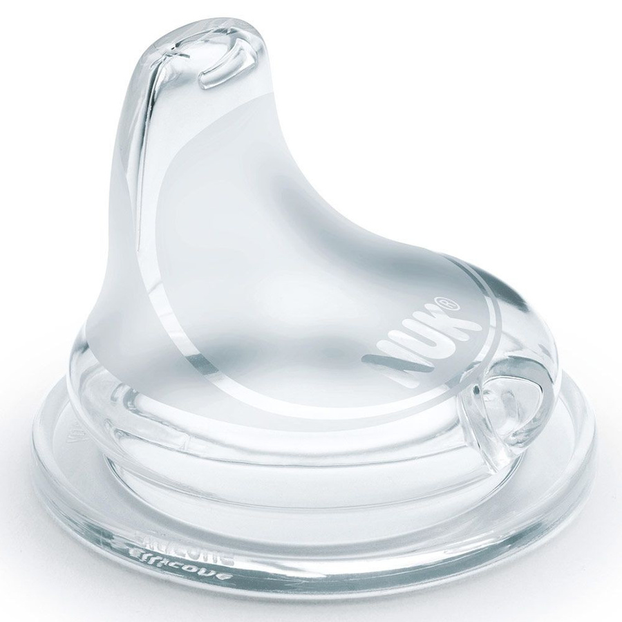 NUK Soft-Trinktülle First Choice aus Silikon mit Anti-Colic-Ventil, 2er Pack, transparent - Bild 1