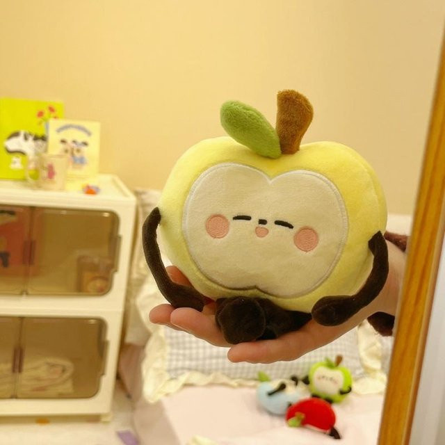 Yiran toy Kawaii Apfel Plüschtier Kissen, Plüsch Anhänger, 13cm - Bild 1