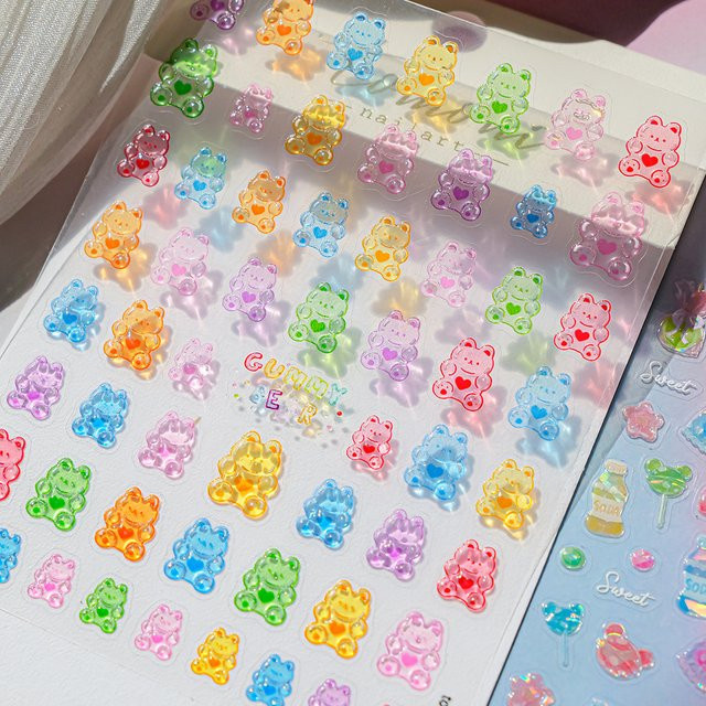 NAILFYOU Nagelaufkleber Jelly Bear, Glänzend - Bild 1