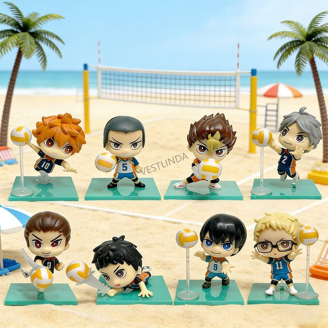 BEAST KINGDOM Volleyball Junior Modell-Set, Q-Version Puppe, Kunststoff - Bild 1