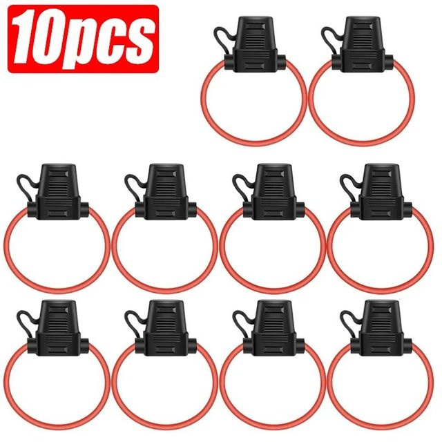 Auto Mini Blade Adapter Sicherungshalter In-Line, Spritzwassergeschützt, 12V 30A, Schwarz - Bild 1