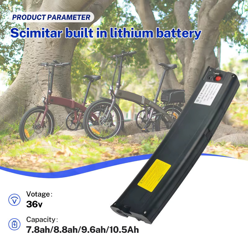 ShunTongDa E-Bike Batterie in gebogener Scimitar-Form für Falträder und Citybikes, 36V, Farbe: Schwarz - Bild 4