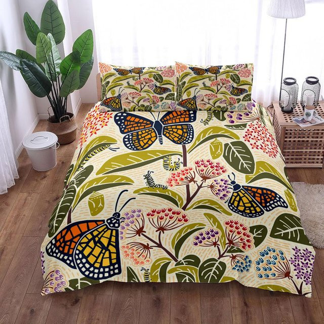 Bettwäsche-Set JMG Household Supplies mit floralem Design, Mikrofaser, Mehrfarbig, B/H: 140 x 200 cm - Bild 1
