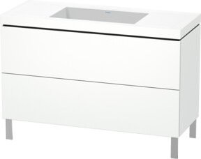 Duravit L-Cube Waschtischunterschrank c-bonded, Weiß matt, stehend, mit 2 Auszügen, Breite: 120 cm, Tiefe: 48 cm - Bild 1