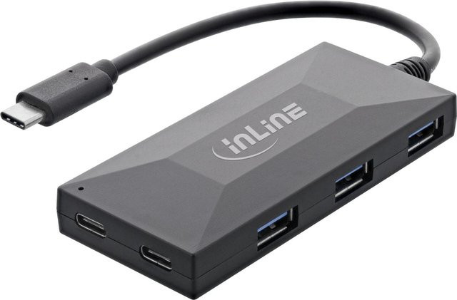 INLINE USB Hub für Desktop mit 3 x USB 3.2 Gen 1 und 2 x USB-C 3.2 Gen 1 in Schwarz - Bild 1