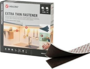 VELCRO Extra Thin Fastener Klettband Set aus Hakenband und Flauschband, Schwarz, Breite: 20 mm, Länge: 5 m - Bild 1