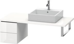 Duravit Unterschrank L-Cube in Weiß Hochglanz mit 2 Schubladen, B: 32 cm, T: 54,7 cm, H: 40 cm - Bild 1