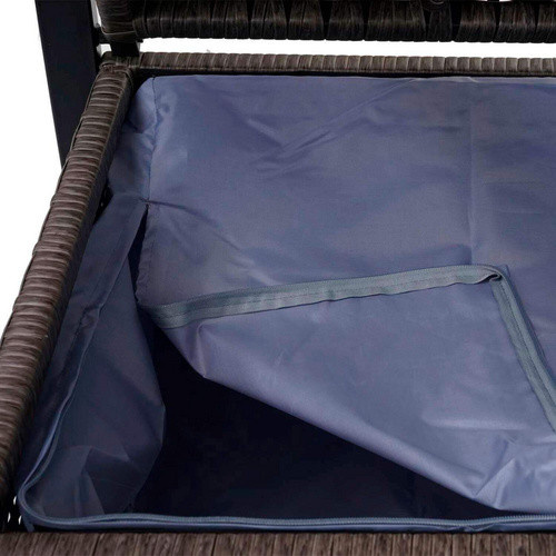 MVG Sitzbank MVG-F39 2-Sitzer mit Sitzkissen aus Stahl und Polyrattan in Schwarz, B/H/T: 117 x 87 x 57 cm - Bild 2