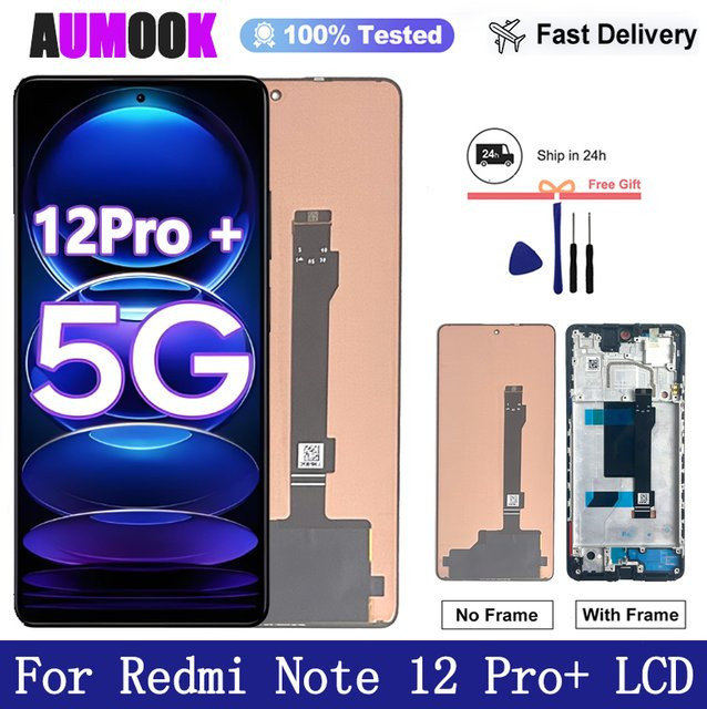 Xiaomi Redmi Note 12 Pro+ LCD-Display mit Touchscreen-Digitizer-Baugruppe in Schwarz, 6,67 Zoll - Bild 1