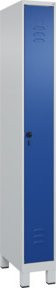 C+P Spind Classic PLUS Garderobenschrank mit 1 Abteil, Füße, Sicherheits-Drehriegel und 3 Garderobenhaken, H x B x T: 195 x 25 x 50 cm - Bild 1