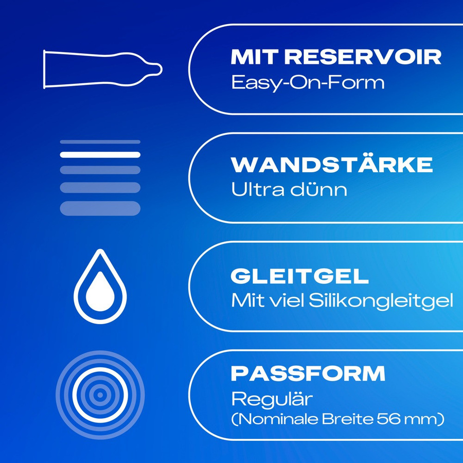 Durex Kondome Hautnah Extra Feucht, ultra dünn, Unisex - Bild 2