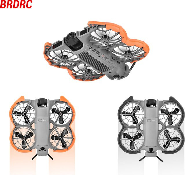 BRDRC Propellerschutz für DJI NEO 2 Anti-Kollisions-Stoßfänger und Schutzgitter in Grau und Orange - Bild 1