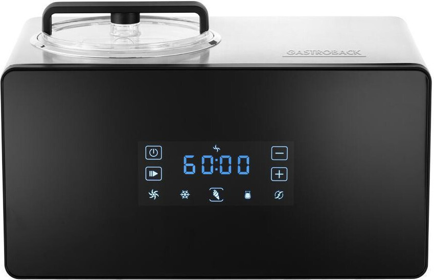 Gastroback Design Advanced Control Eismaschine Schwarz aus satiniertem Stahl mit 1,5 l Fassungsvermögen und 1 Becken - Bild 1