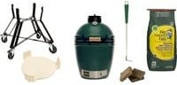 Kamado Holzkohlegrill Starter-Paket Medium in Grün aus Keramik - Bild 1