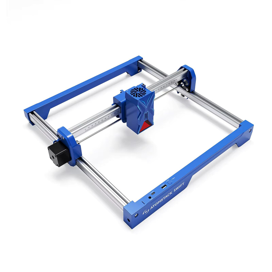 AtomsTack Lasergravur-Material zum Schneiden in Blau, B/T: 30 x 30 cm - Bild 1