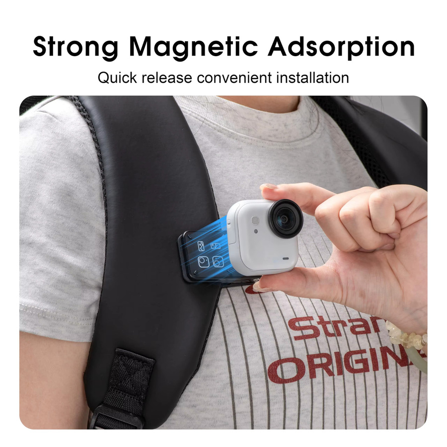 Magnetischer Rucksack-Halterungsständer und Schwenkclip mit Schnellverschluss als Hut-Halterungsadapter für Insta360 Go Ultra - Bild 3
