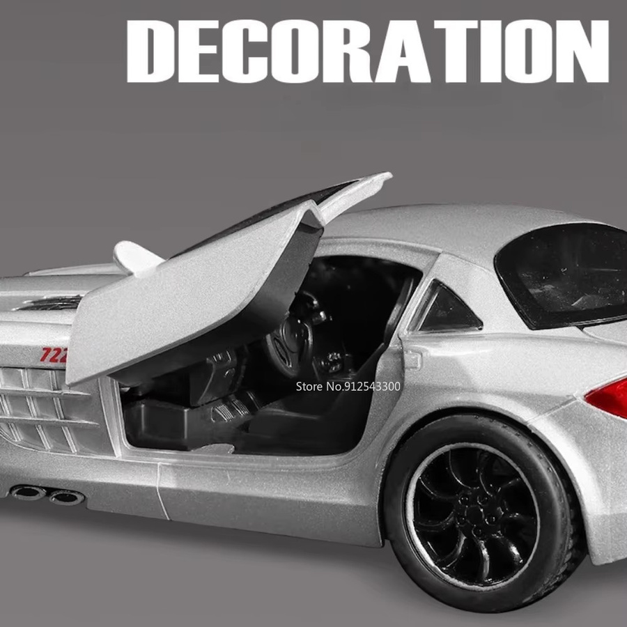 RMZ city SLR 772S E300L Sportwagenmodell, 1:32, Metall, mit Licht und Musik - Bild 1