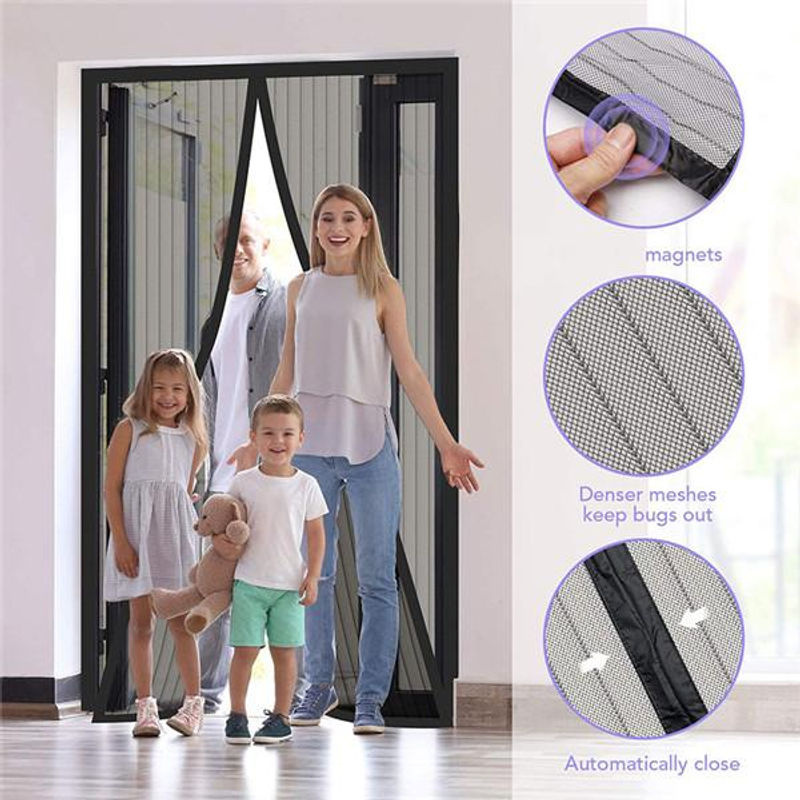Sufdarj Home Textiles Moskitonetz Türvorhang als Fliegengitter mit Magnetverschluss, Breite: 120 cm, Höhe: 240 cm - Bild 7