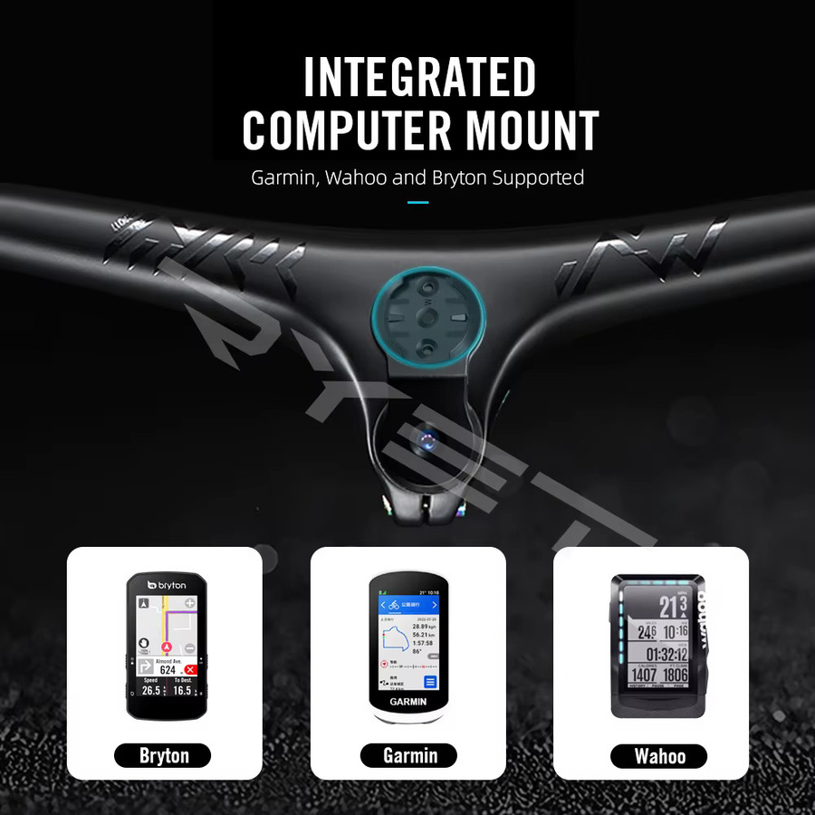 Ryet Fahrrad Vorbau Verlängerung Computer Halterung für Garmin Edge GPS in Schwarz - Bild 3