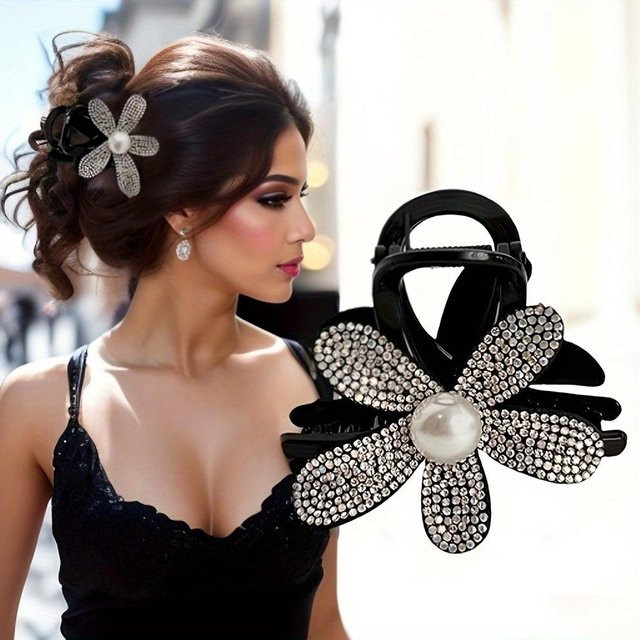ouyaohong Haarspange Blume, Diamanten, Damen - Bild 1