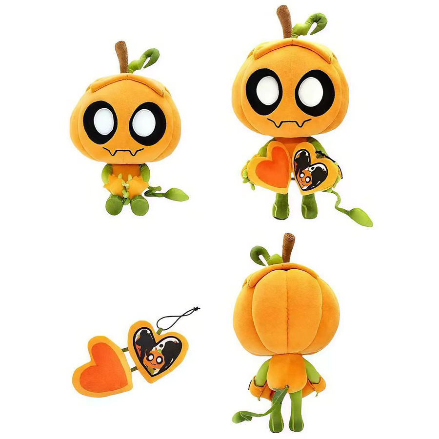 Bandai Cartoon-Herz-Plüschfigur Kürbis, Plüsch / Textil, 25cm, Orange - Bild 2