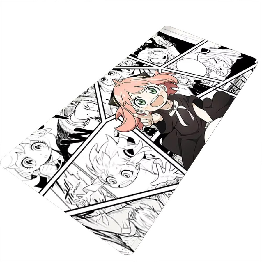 Kawaii Girl Mauspad im Anime-Design XXL Schreibtischunterlage für Laptop und Tastatur, Mehrfarbig - Bild 2
