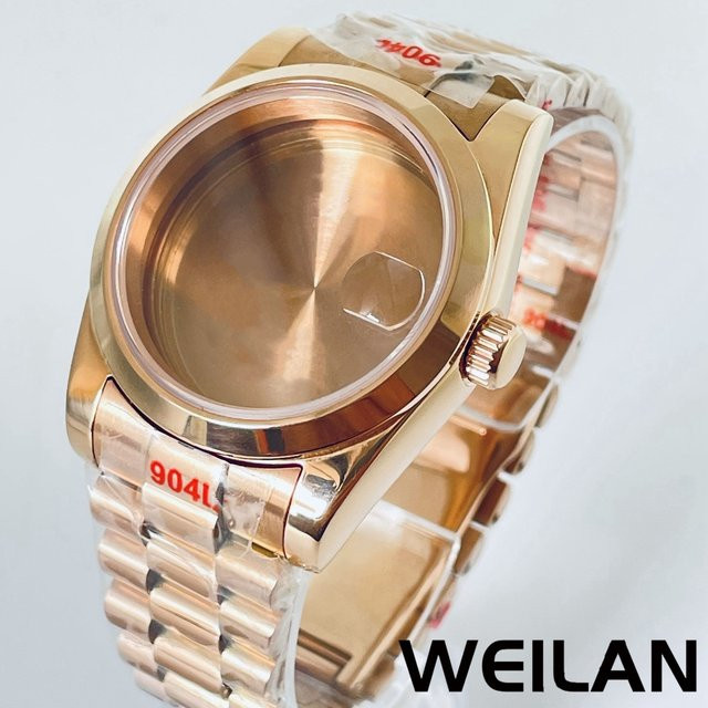 ANGLANG Armbanduhr Edelstahl, Roségold, Saphirglas, Unisex - Bild 1