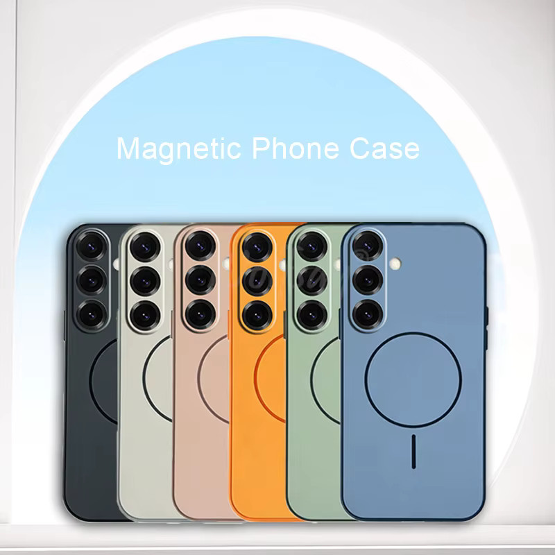 Luxus Frosted Schutzhülle für Samsung Galaxy S26, S26 Plus und S26 Ultra mit magnetischer Ladefunktion in Grau - Bild 2