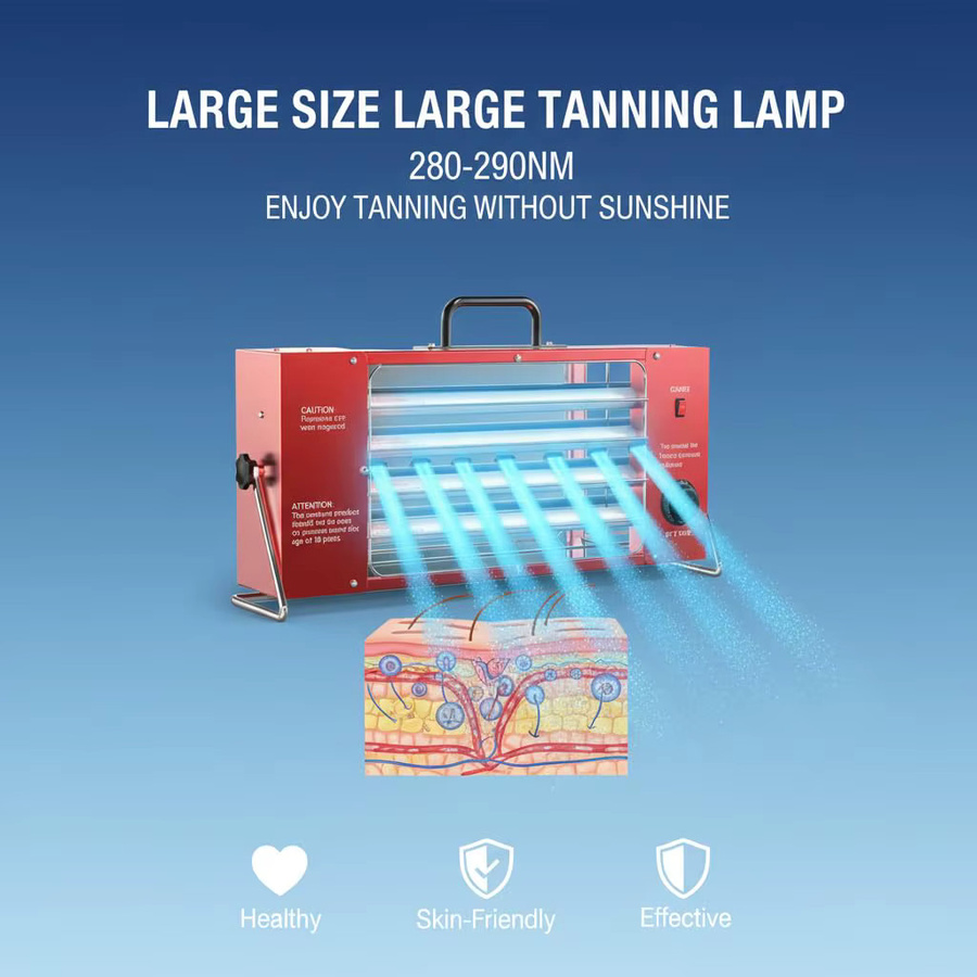 Jitesy UV-Bräunungslampe für Körper und Gesicht, 160W, Unisex - Bild 2
