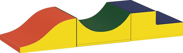 AIYAPLAY Schaumstoff Bausteine 3-teiliges Set Gelb Kunstleder - Bild 1