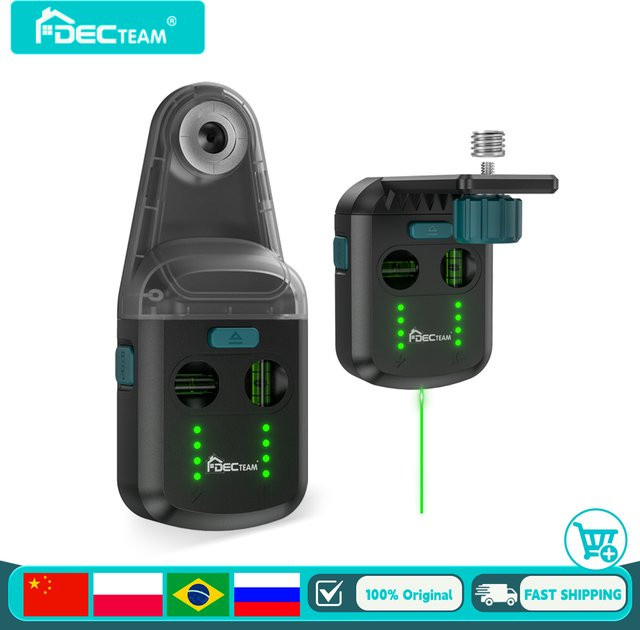Decteam 4-in-1 Laser Level mit linearem Laser, Bohrer-Staubsammler und Wandhalterung für DIY-Heimdekoration - Bild 1