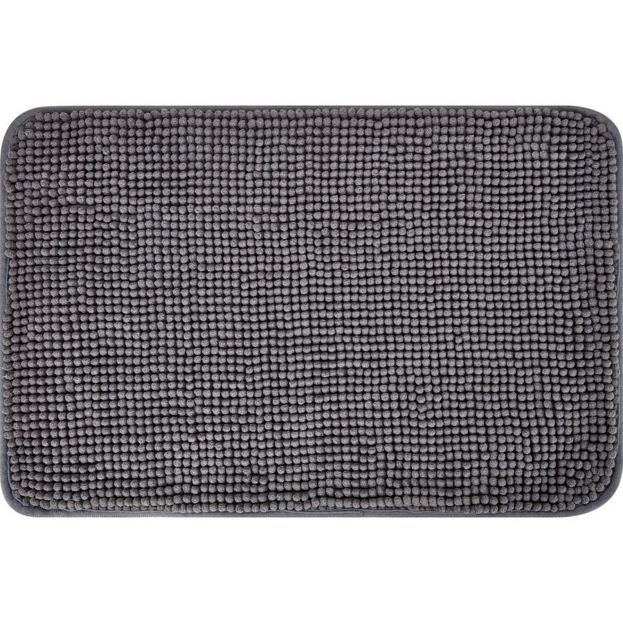 baliv Badematte aus Polyester in Dunkelgrau, rutschfest, B: 40 cm, T: 60 cm - Bild 2