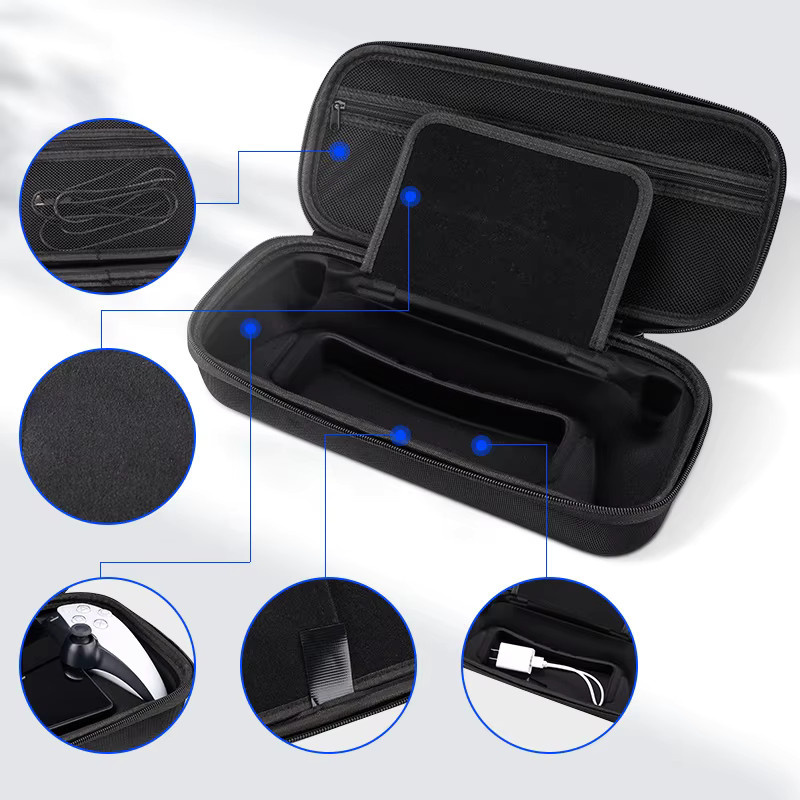 Sony PlayStation 5 Portal Zubehör Tragbare EVA Hard Case Tasche Schwarz - Bild 2