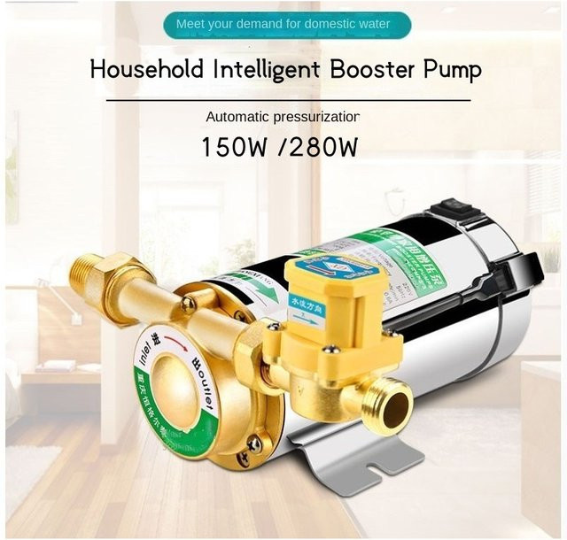 Geräuscharme 220-V-Boosterpumpe für Haushalt und Heizung mit automatischem Flussumschalter für Warm- und Kaltwasser sowie Solarenergie-Kompatibilität - Bild 1