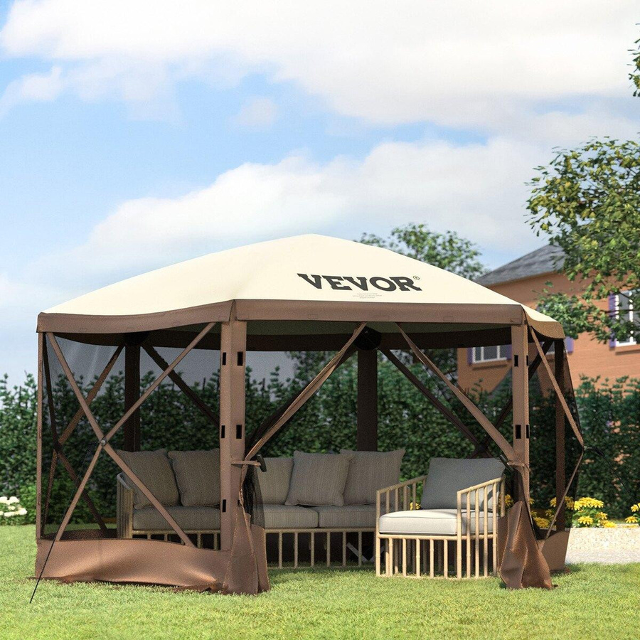 Buying Solutions MB Pop-up Camping Pavillon mit 6-seitigem Schutz in Beige, B/T: 3,6 x 3,6 m - Bild 8