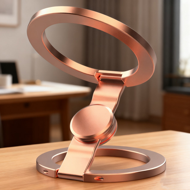 WSSHE Magnetische Desktop-Telefonhalterung in Schwarz, Tragbarer und Drehbarer Magnetständer für Mobiltelefone und iPhone - Bild 1