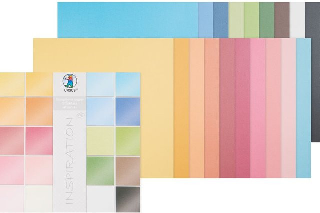 URSUS Scrapbook-Block Struktur Pearl 1 in Multicolor - Bild 1
