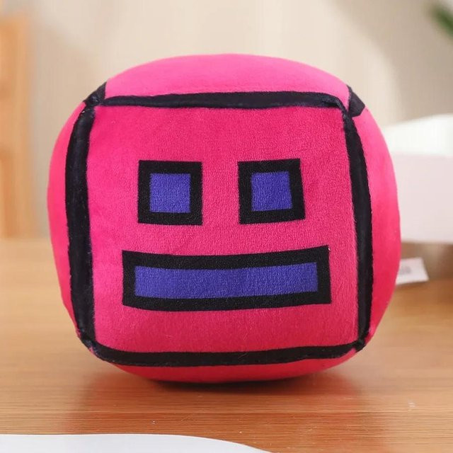 Yiran toy Geometry Dash Würfel Plüschtier, Kuscheltier Puppe, 10-12cm - Bild 1