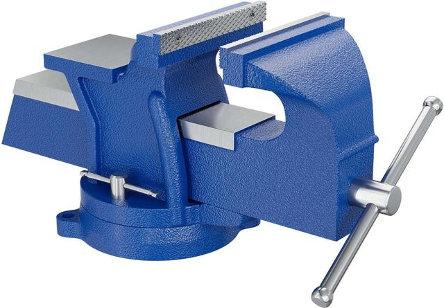Wiltec Heavy Duty Schraubstock mit Amboss und 125 mm Klemmbacken in Blau - Bild 1