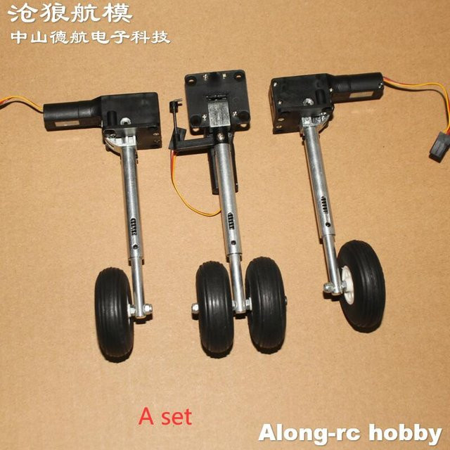 Along-RC Hobby Retractable Landing Gear, Zubehör, mit 50mm PU Wheel, ab 14 Jahren - Bild 1