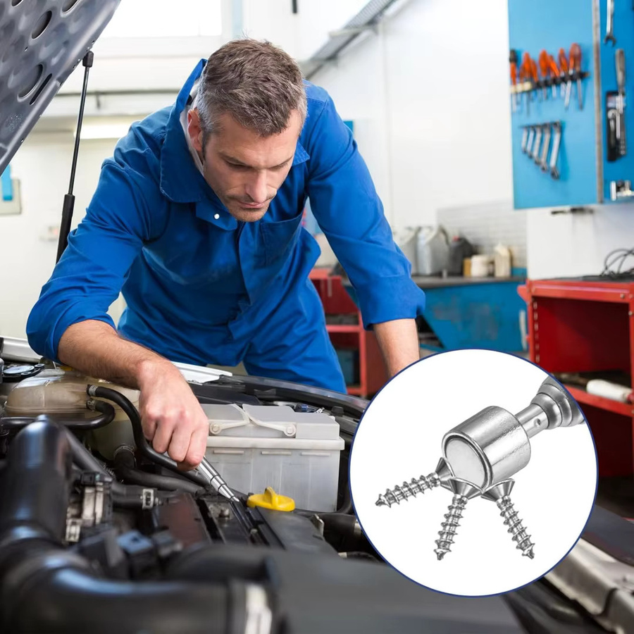 Ausziehbarer magnetischer Saugnapf zum Aufnehmen von Schrauben und Metallteilen für Elektriker und Tischler - Bild 2