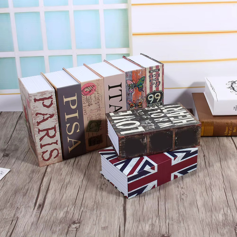 Qiilu Buchsafe im Vintage-Wörterbuch-Design mit Schloss als Sicherheitsbox für Geld und Schmuck - Bild 3