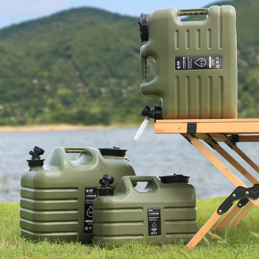 MOJOYCE Outdoor-Wassereimer mit Wasserhahn in Grün, tragbarer Camping-Wasserbeutel für Picknick und Wandern mit 5–25 l Fassungsvermögen - Bild 4
