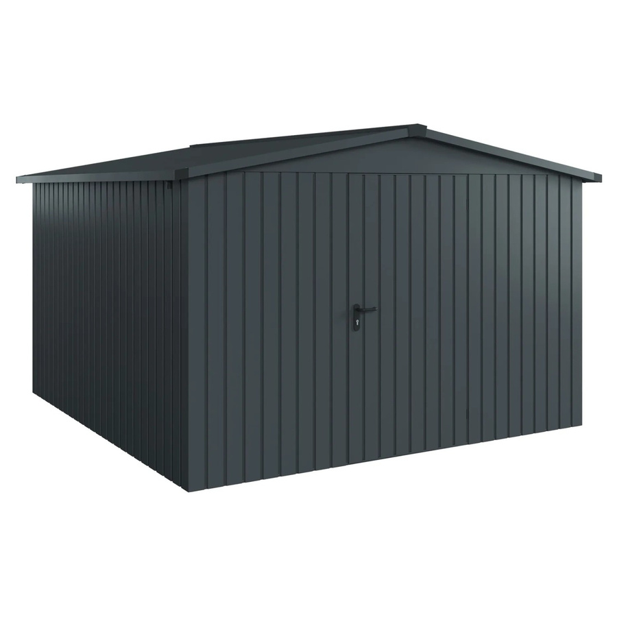 Hörmann EcoStar Gerätehaus Euroline Satteldach 1-flg in Anthrazitgrau B: 333 cm x T: 325 cm - Bild 2