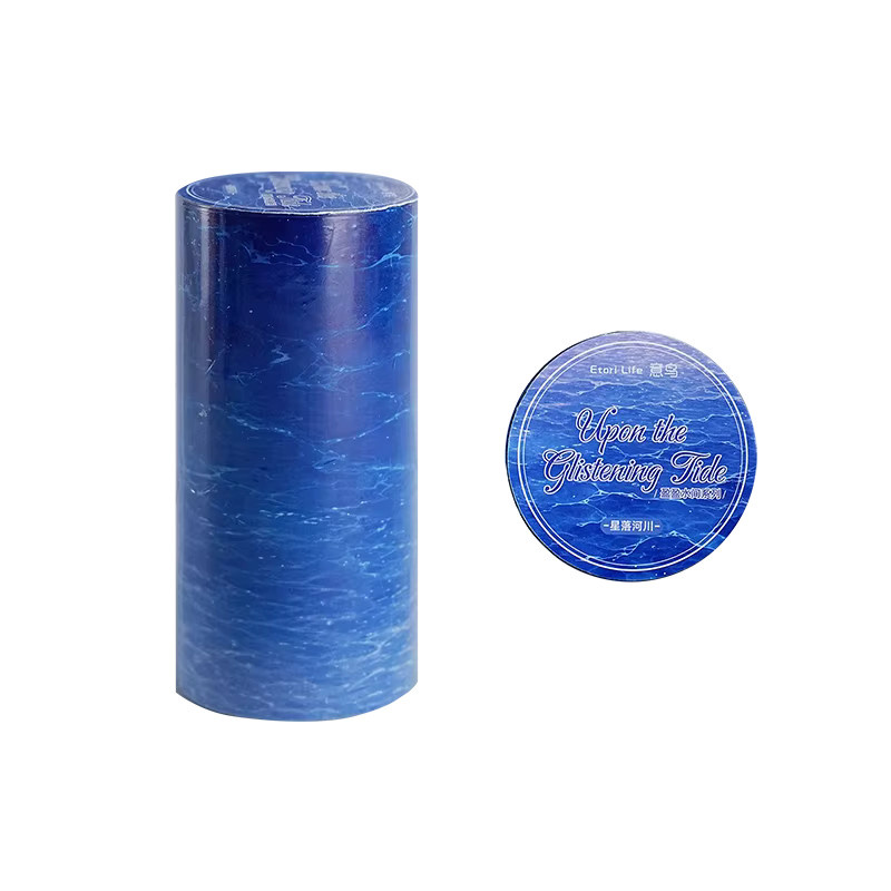 Yingying Washi Tape Water Room Serie Blau mit Wasseroberflächen-Landschaftsmotiv für Scrapbooking und Tagebuchgestaltung, Breite: 7,8 cm, Länge: 2 m - Bild 2