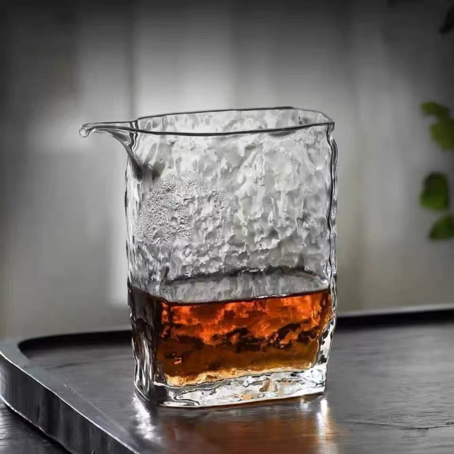 Hitzebeständiger Teeglas-Tumbler mit Hammermuster in Transparent für Gongfu-Tee - Bild 3