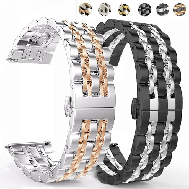 OAKCHARM Uhrenarmband Edelstahl, Silber, Unisex - Bild 1