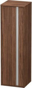 Duravit Hochschrank Ketho in Nussbaum dunkel mit Glasfachböden, B: 40 cm, T: 36 cm, H: 132 cm, Tür links - Bild 1